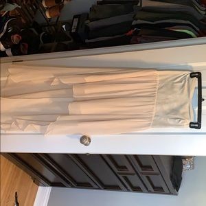 Cream waterfall dress